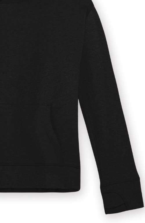 Mightly Organic Cotton Pullover Pocket Hoodie In Black