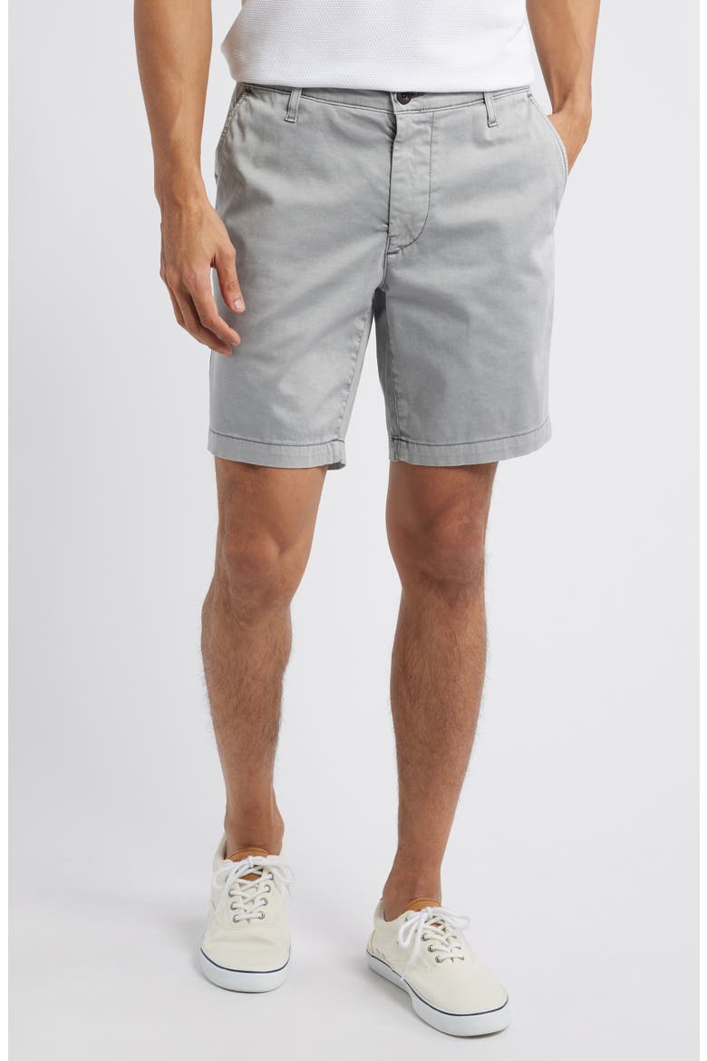 Wanderer 8.5-Inch Stretch Cotton Chino Shorts, Main, color, SULFUR SILVER PHANTOM