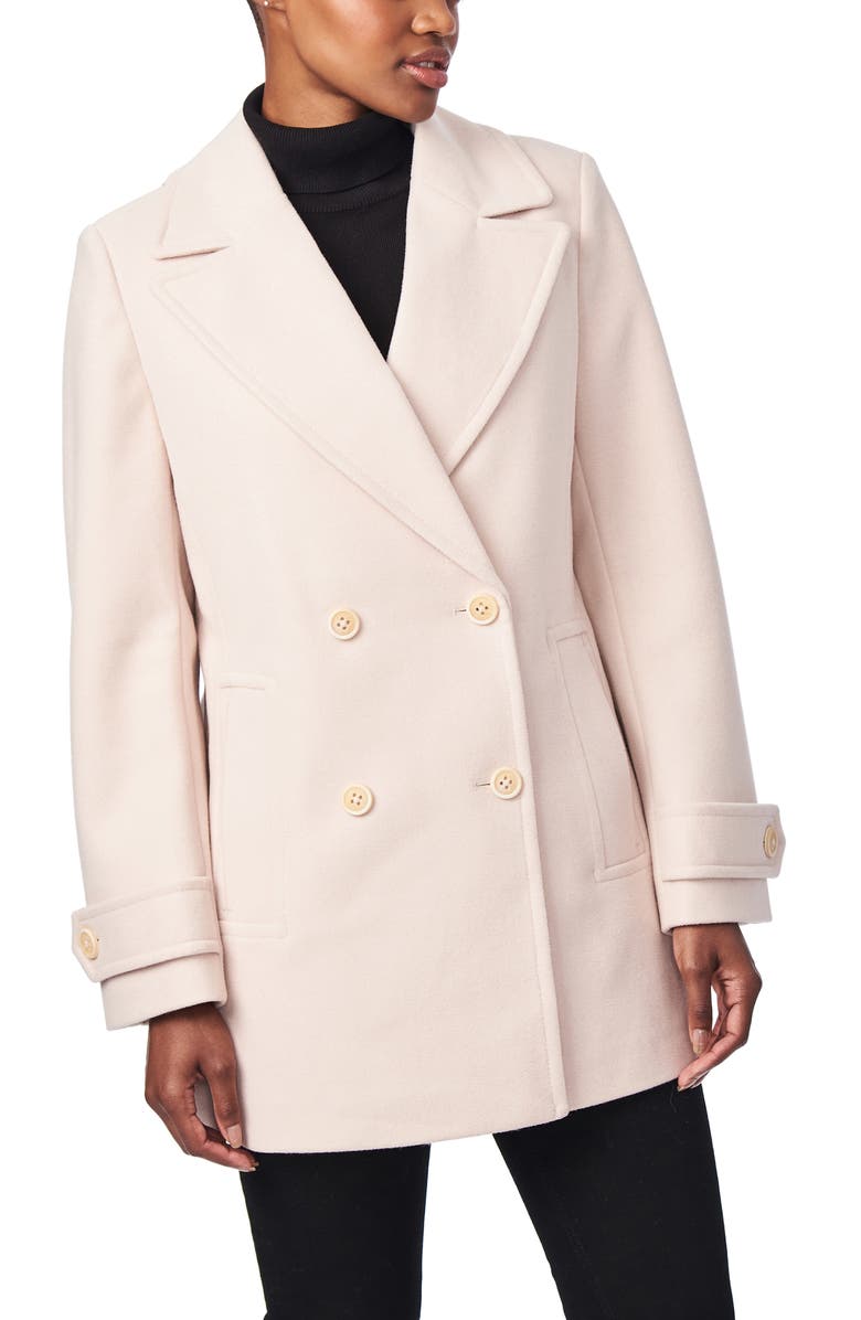 Bernardo Classic Double Breasted Coat, Main, color,