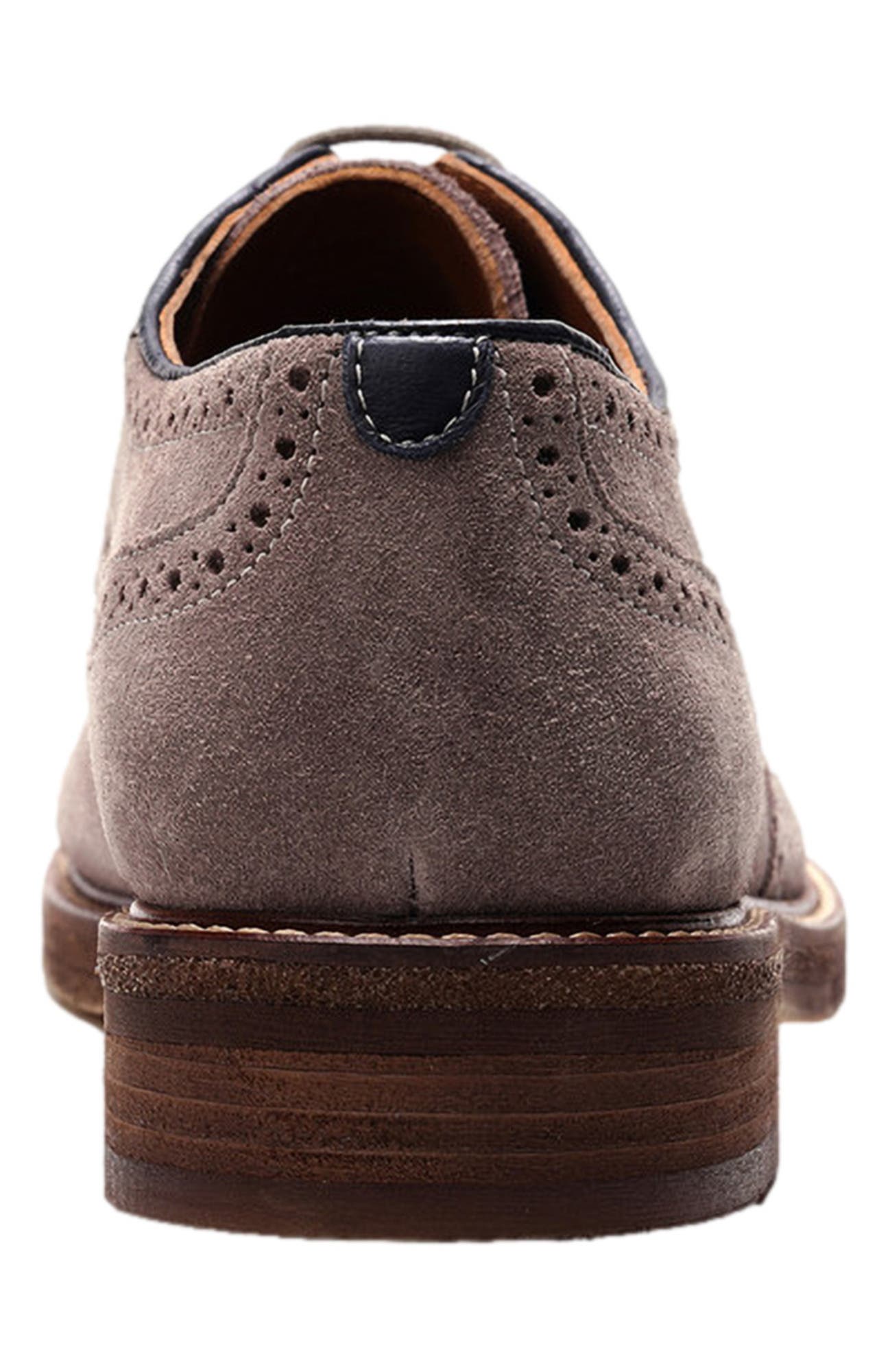 A. Veer Cambridge Wingtip Lace-up, Alternate, color, Taupe Suede