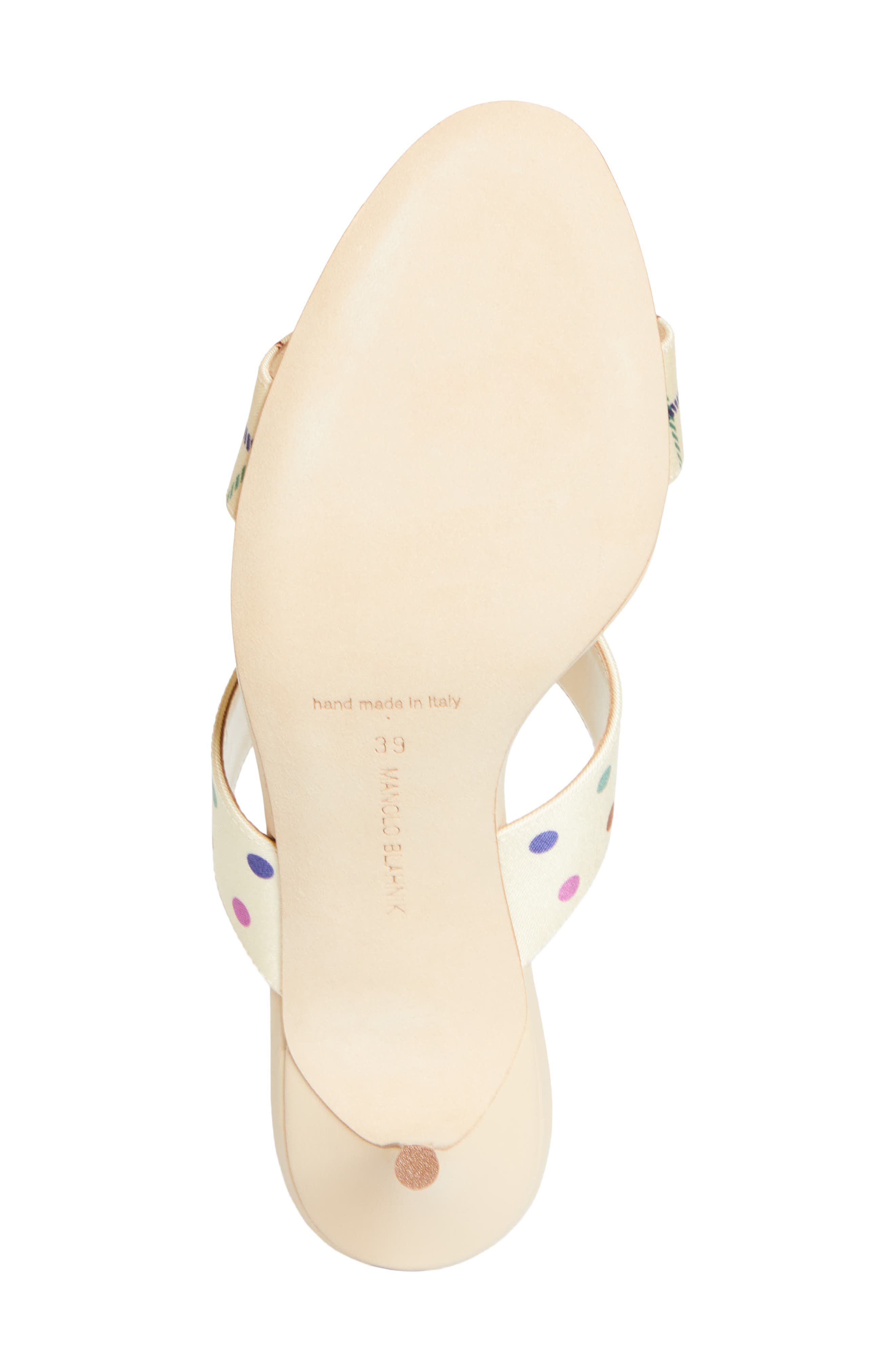 Manolo Blahnik Ralotapla Slide Sandal, Alternate, color, Dark Cream