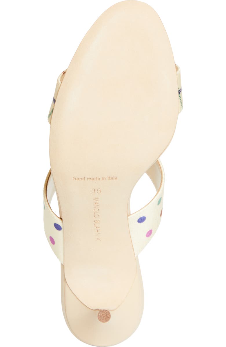 Manolo Blahnik Ralotapla Slide Sandal, Alternate, color, Dark Cream