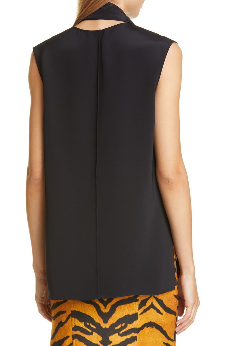 Adam Lippes Scarf Neck Crepe Blouse, Alternate, color, 