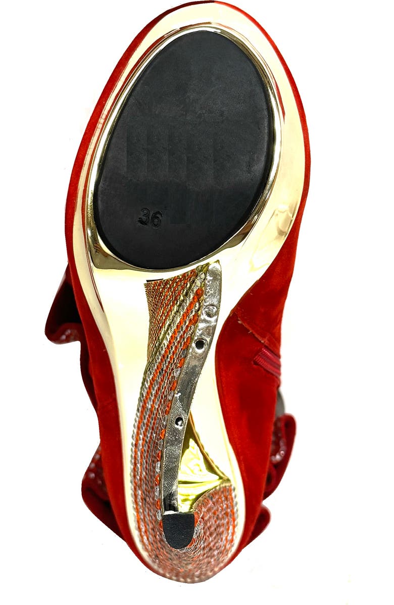 LADY COUTURE Venice Platform Wedge Bootie, Alternate, color, Red