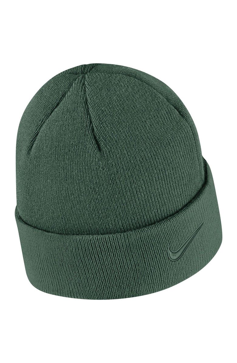 Nike Men's Nike Green Michigan State Spartans Tonal Cuffed Knit Hat, Alternate, color, 