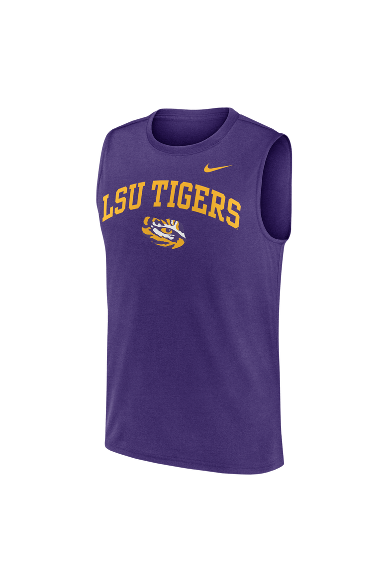Men's Nike Purple LSU Tigers Primetime Legend Arch Dri-FIT Muscle Tank Top, Alternate, color, Purple