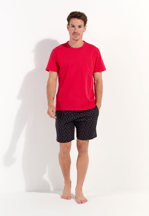 Hom Charli Short Sleepwear In Black Print