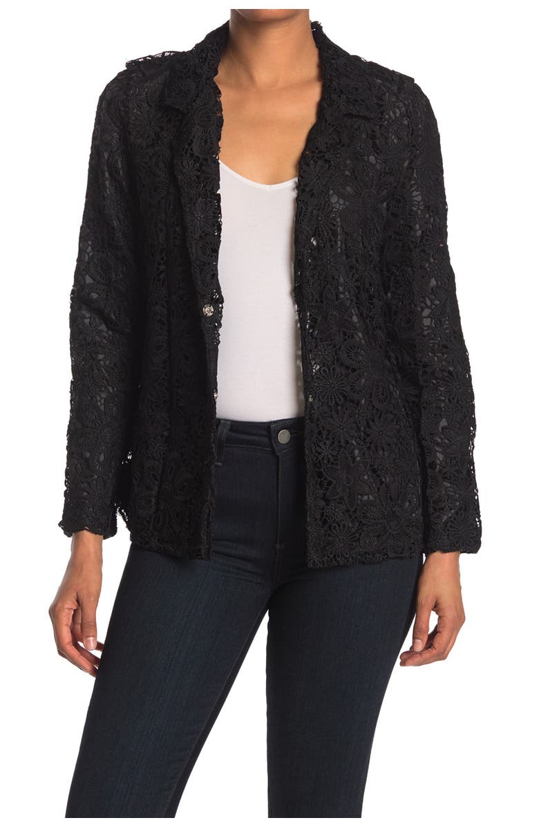 Forgotten Grace Crochet Blazer Jacket, Main, color,