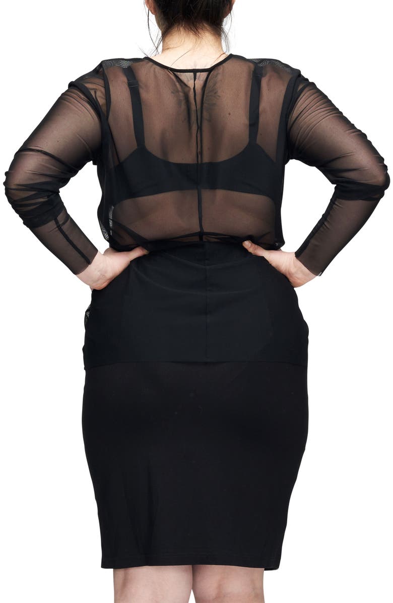 Universal Standard Thames Fog Sheer Mesh Top, Alternate, color,