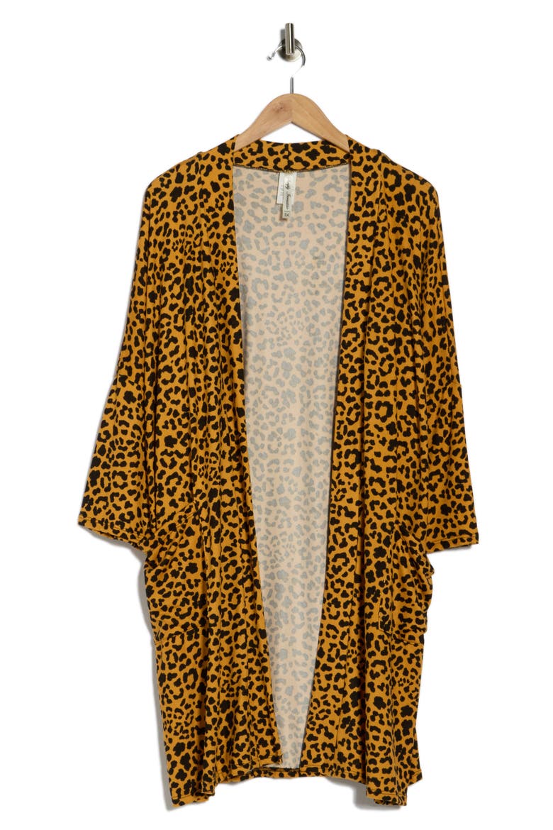 Three-Quarter Sleeve Duster, Alternate, color, GOLD