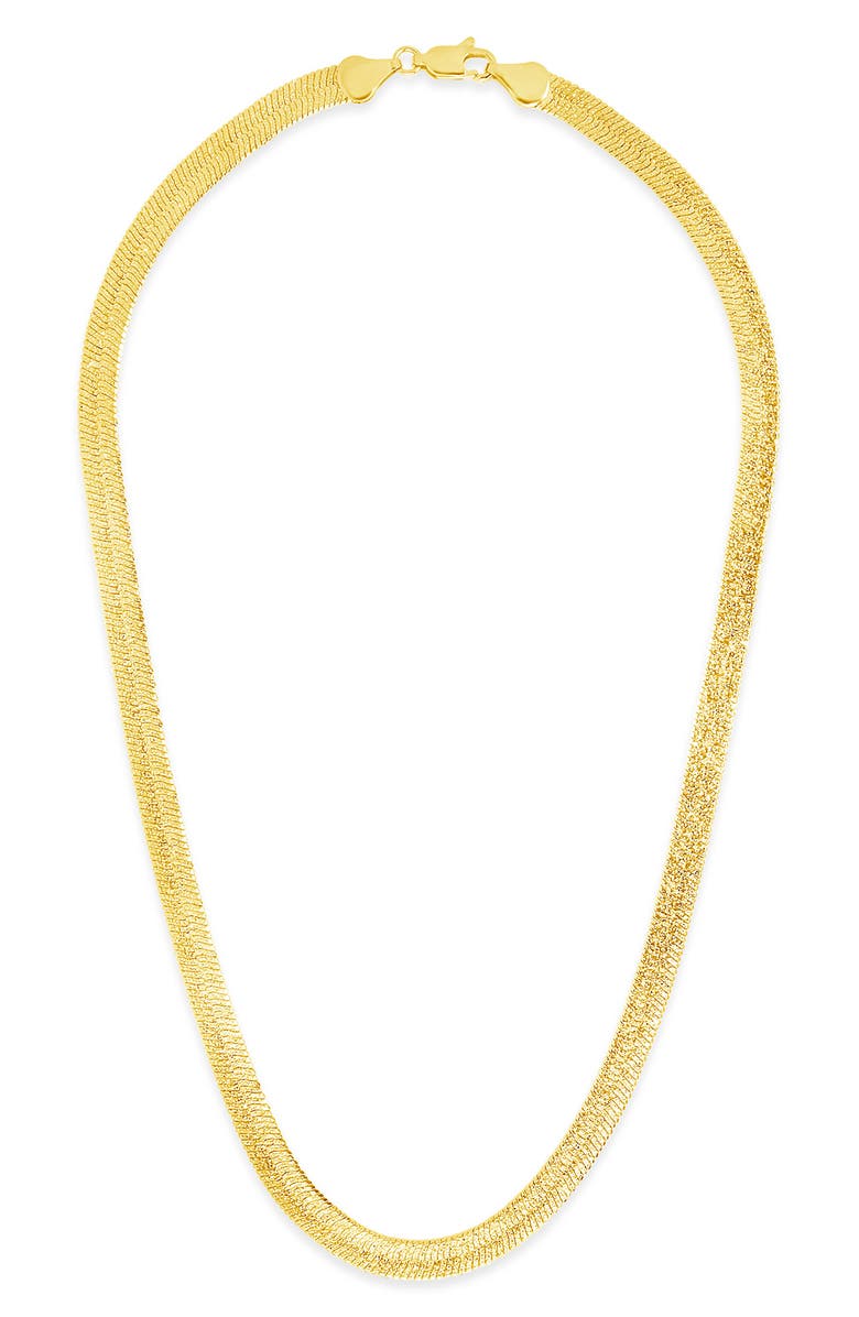 Sterling Forever Bronx 14K Yellow Gold Plated 16" Snake Chain Necklace, Alternate, color, Gold