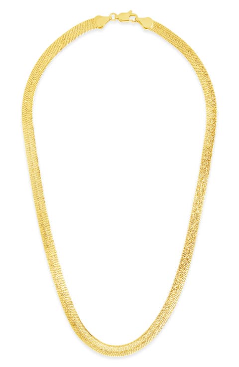 Bronx 14K Yellow Gold Plated 16" Snake Chain Necklace