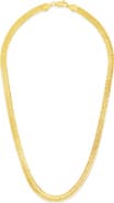 Sterling Forever Bronx 14K Yellow Gold Plated 16" Snake Chain Necklace
