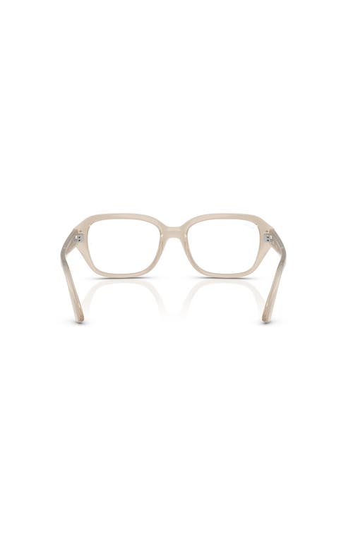 Ray Ban Ray-ban 53mm Square Optical Glasses In Neutral