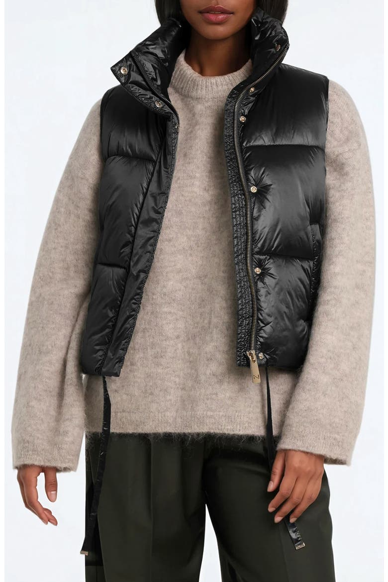 Cropped Puffer Vest, Alternate, color, BLACK