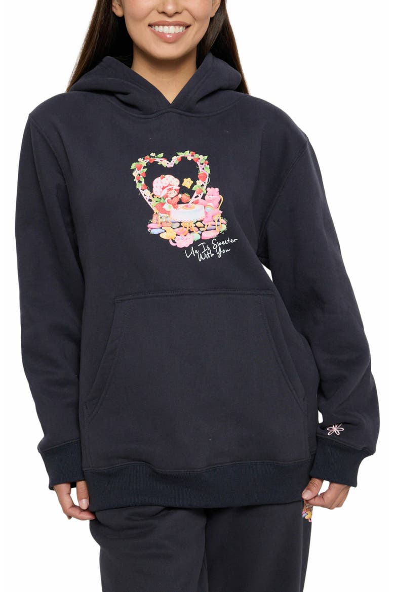 Life Is Sweet Hoodie, Alternate, color, BLACK