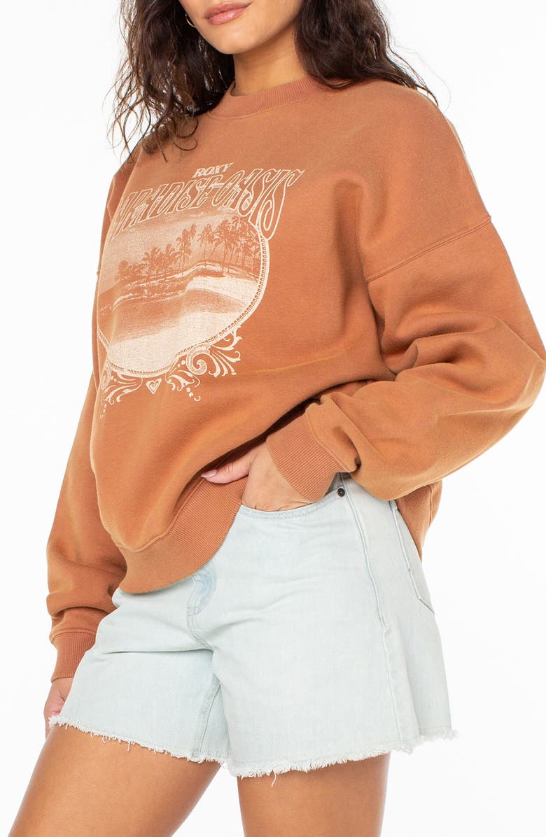 Roxy Lineup Oversize Graphic Sweatshirt, Alternate, color,