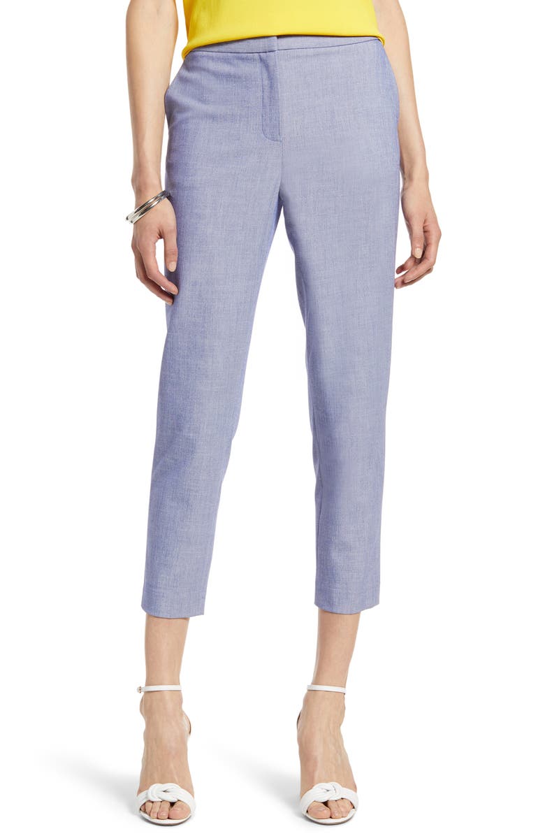 Halogen<sup>®</sup> Chambray Crop Pants, Main, color, 