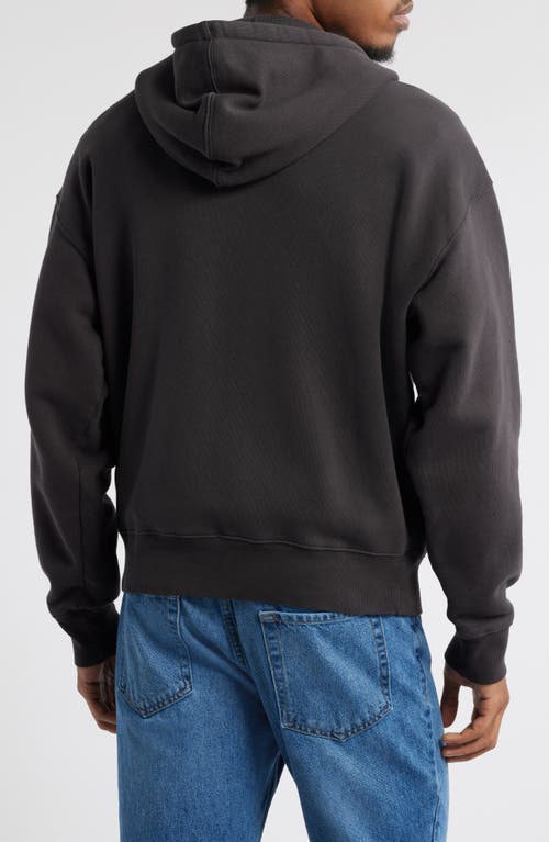 Elwood Core Oversize Terry Full Zip Hoodie In Black