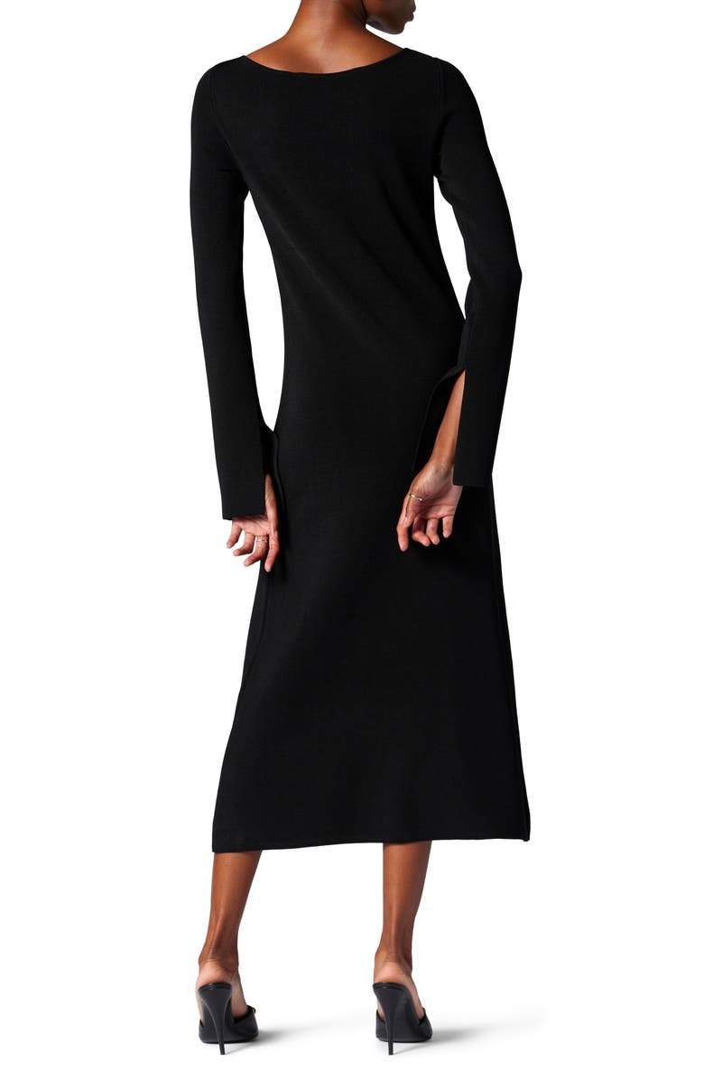Equipment Emelienne Long Sleeve Cutout Dress, Alternate, color, True Black