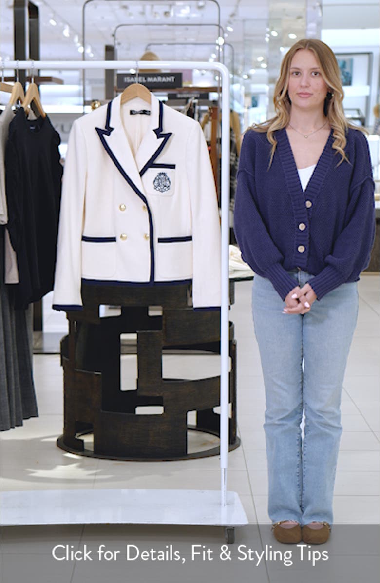 Double Breasted Piquè Blazer, sales video thumbnail