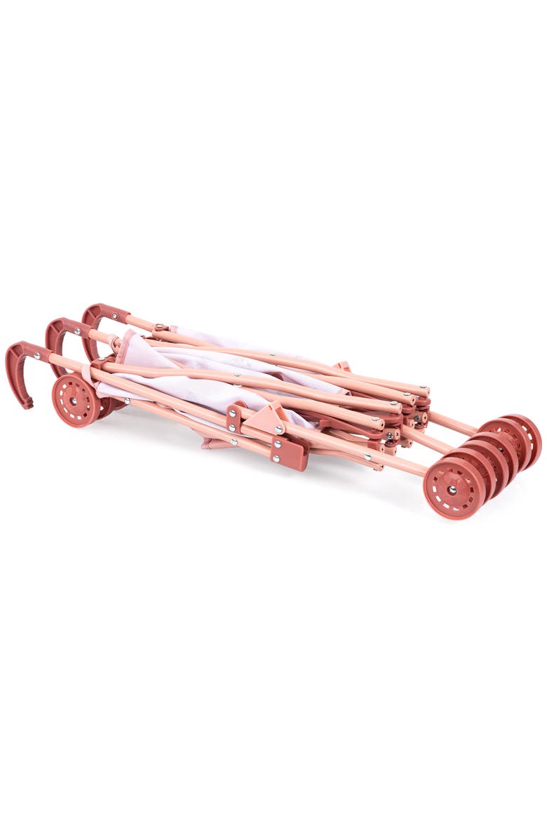 Doll Twin Buggy Double Umbrella Stroller Fits 18" Dolls, Ages 18mo+, Alternate, color, Multicolored