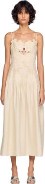 SANDRO Guipure maxi dress