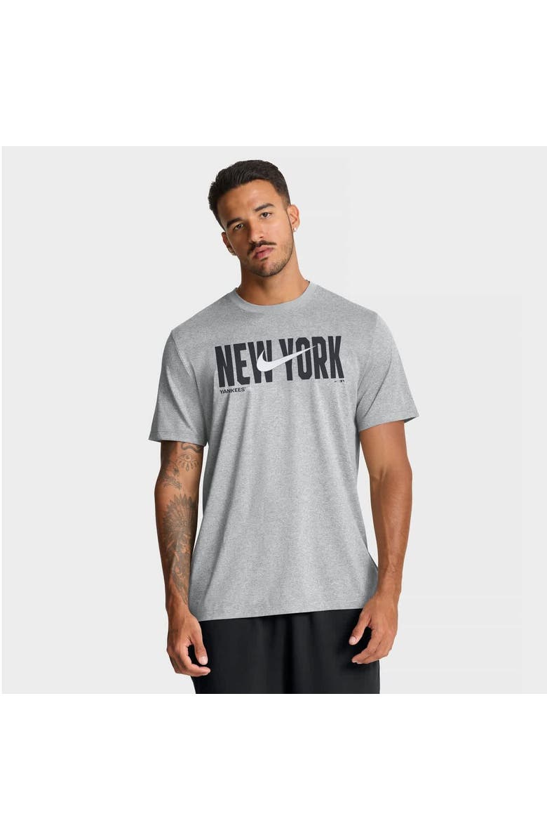 Nike Men's Nike Heather Gray New York Yankees Swoosh Legend Dri-FIT T-Shirt, Main, color, Heather Gray