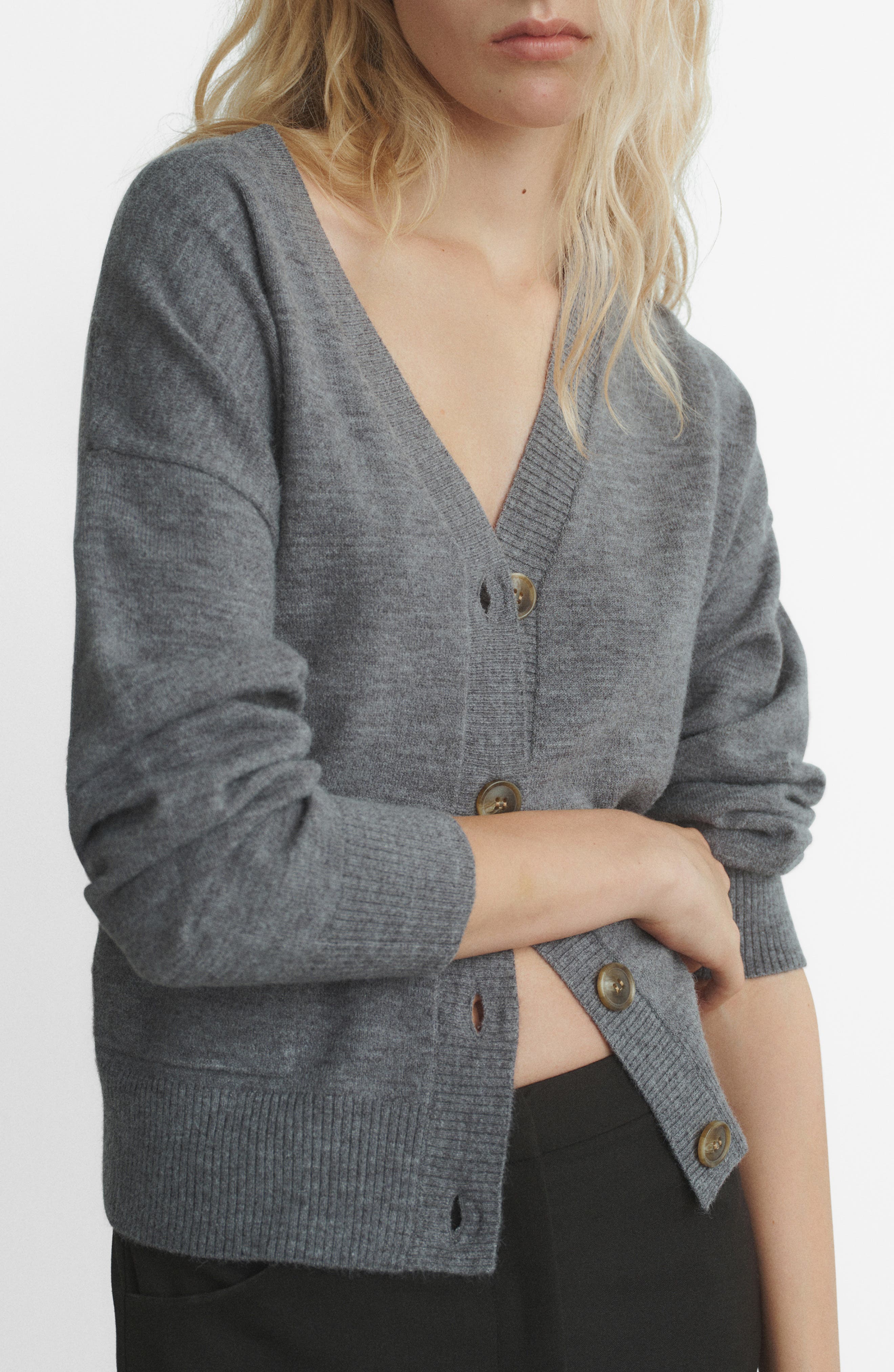 MANGO V-Neck Cardigan