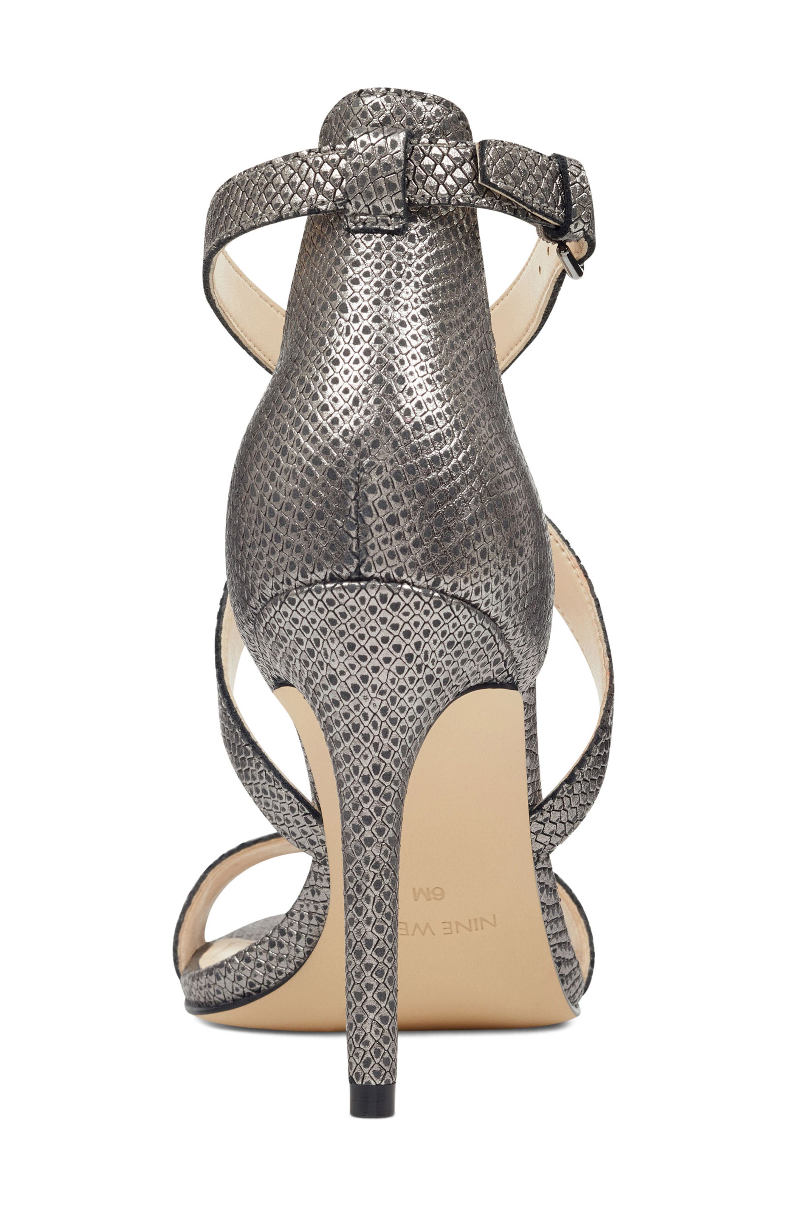 Mydebut Strappy Sandal, Alternate, color, GUNMETAL PRINT NUBUCK LEATHER