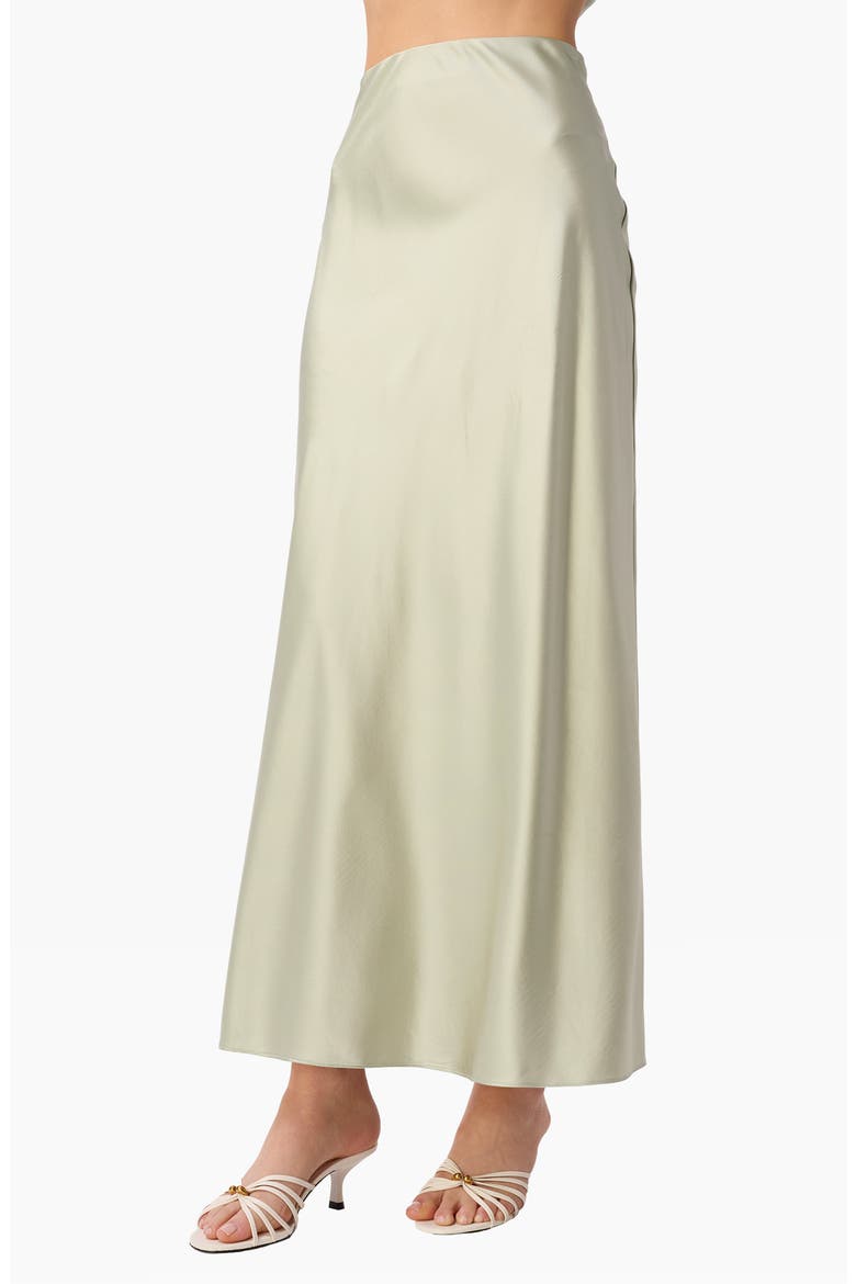 Aviva Stretch Silk Maxi Skirt, Alternate, color, SEA GLASS