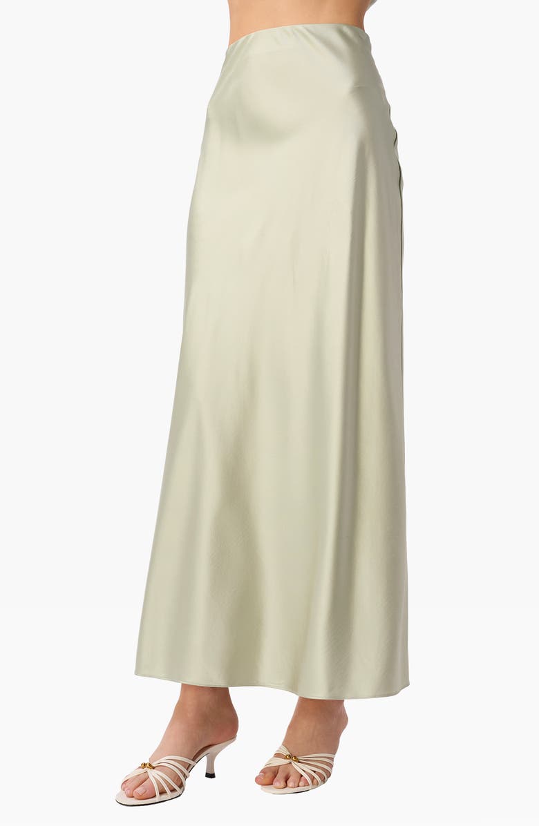 CAMI NYC Aviva Stretch Silk Maxi Skirt, Alternate, color, Sea Glass