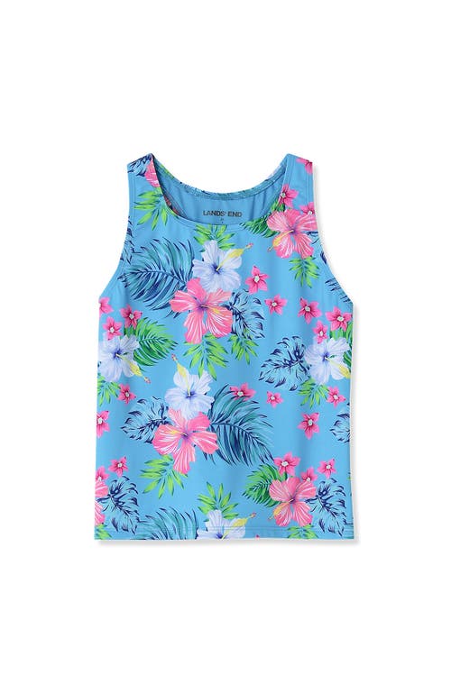 LANDS' END LANDS' END GIRLS PLUS CHLORINE RESISTANT RACER BACK TANKINI SWIM TOP 
