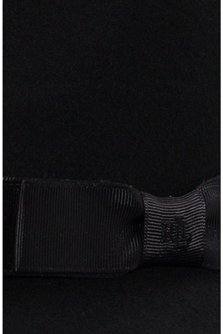 Felted Fedora With Double Ribbon, Alternate, color, Black