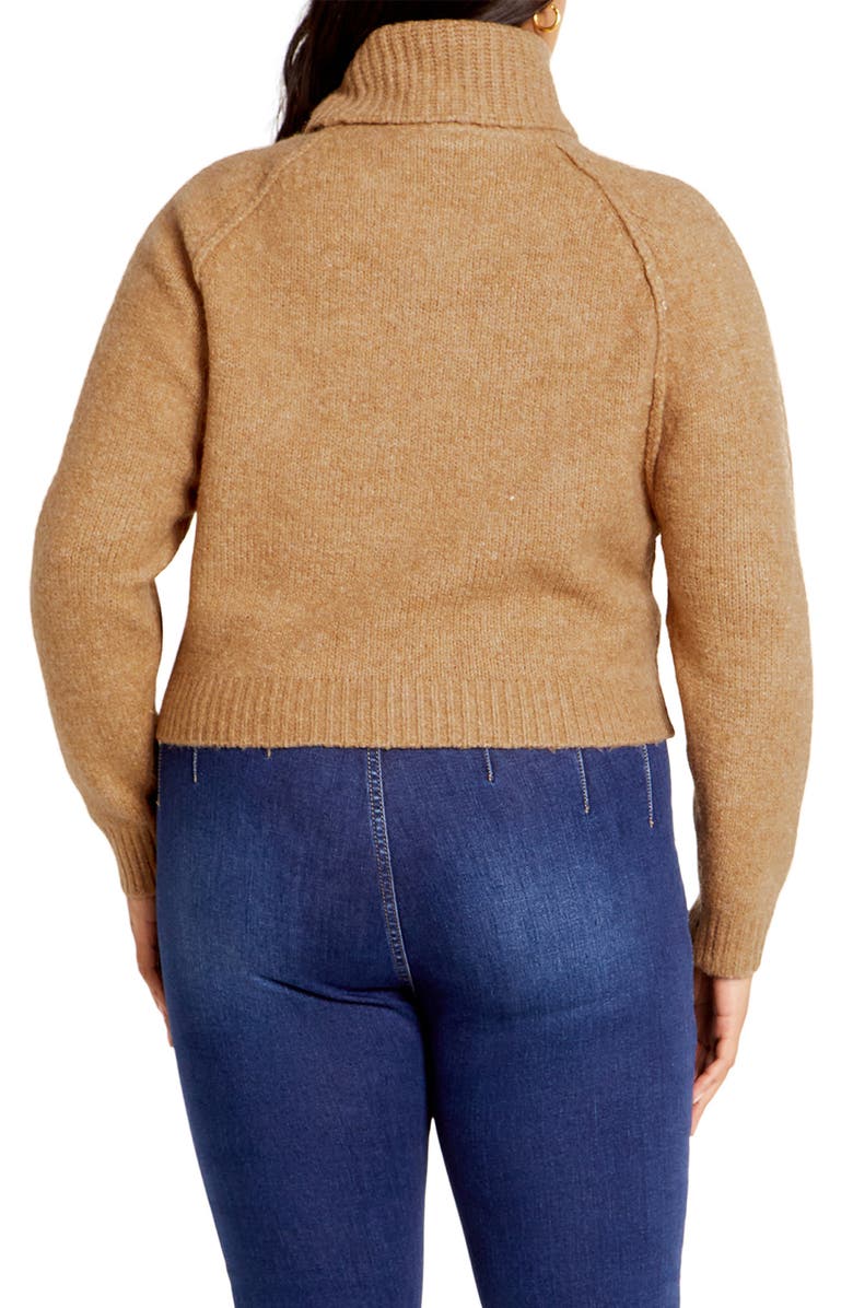 City Chic Untamed Turtleneck Sweater, Alternate, color,