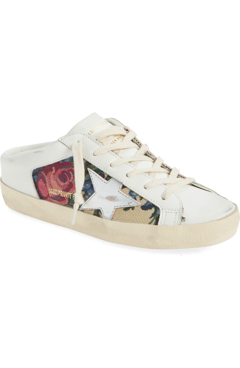 Golden Goose Super-Star Sabot Mule Sneaker, Main, color, White/ Multicolor/ Silver