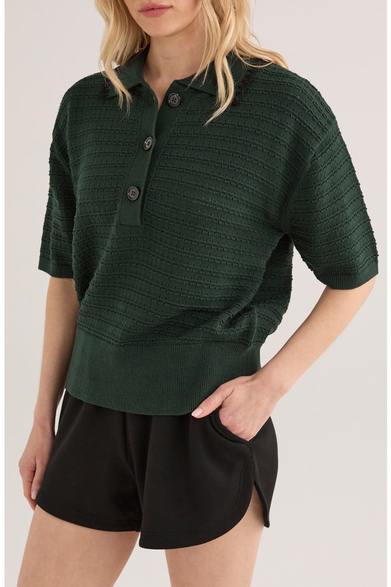 Guilia Texture Polo, Main, color, PINE GROVE