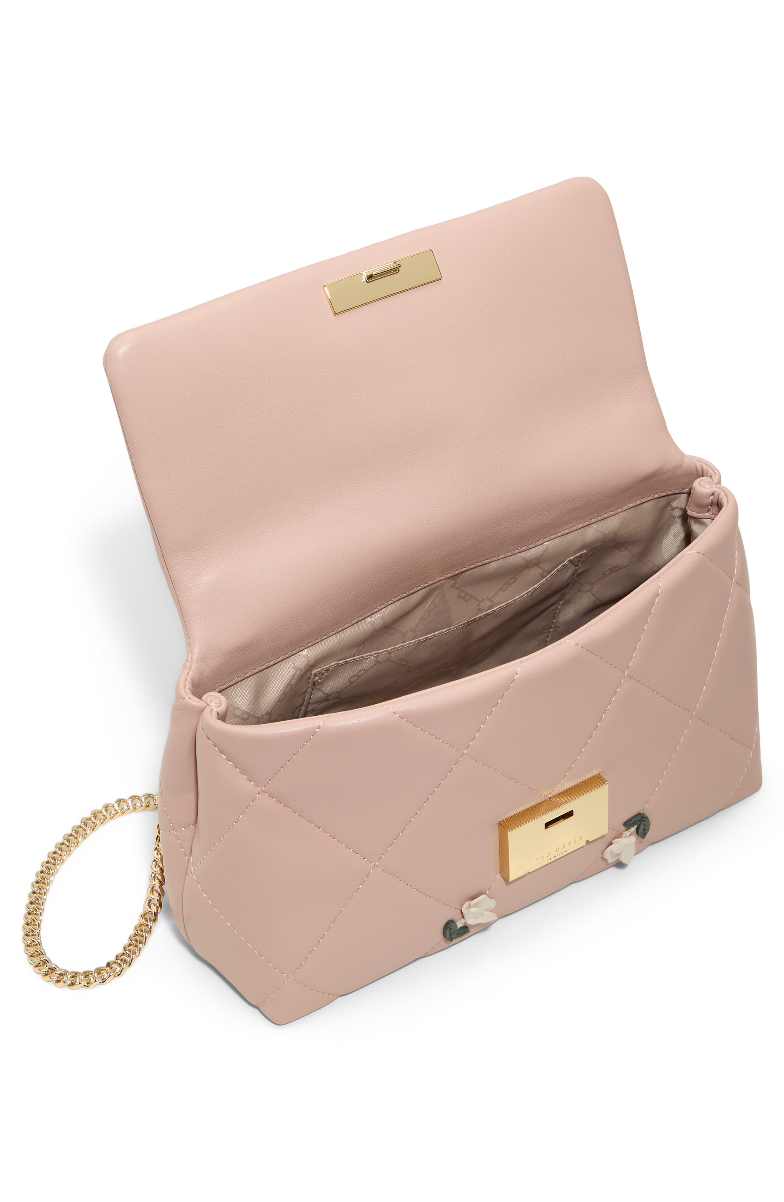 Ted Baker Lisa Marie Quilted Crossbody Bag, Alternate, color, Medium Pink