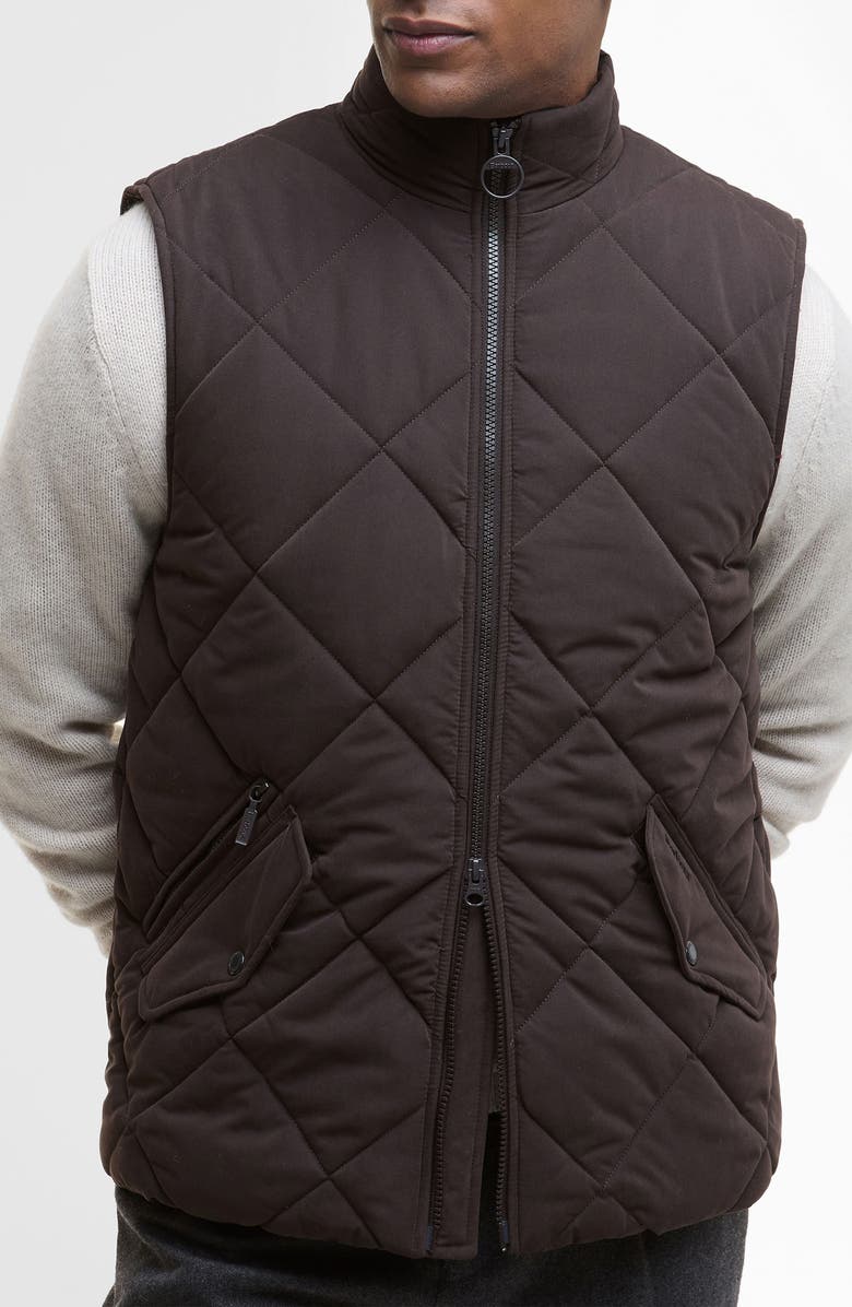 Barbour City Chelsea Quilted Vest, Alternate, color, Black Oak/ Midnight Oak