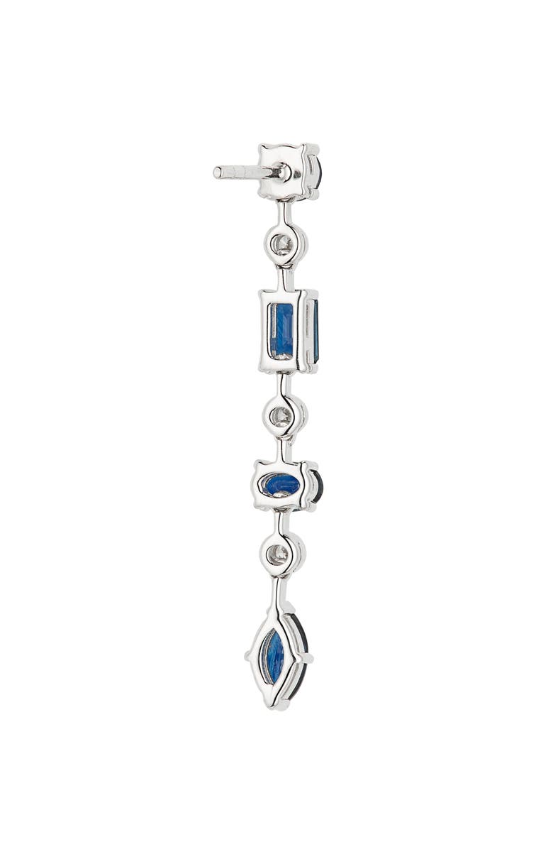 VALANI ATELIER Floating Sapphire & Diamond Linear Earrings, Alternate, color, White Gold