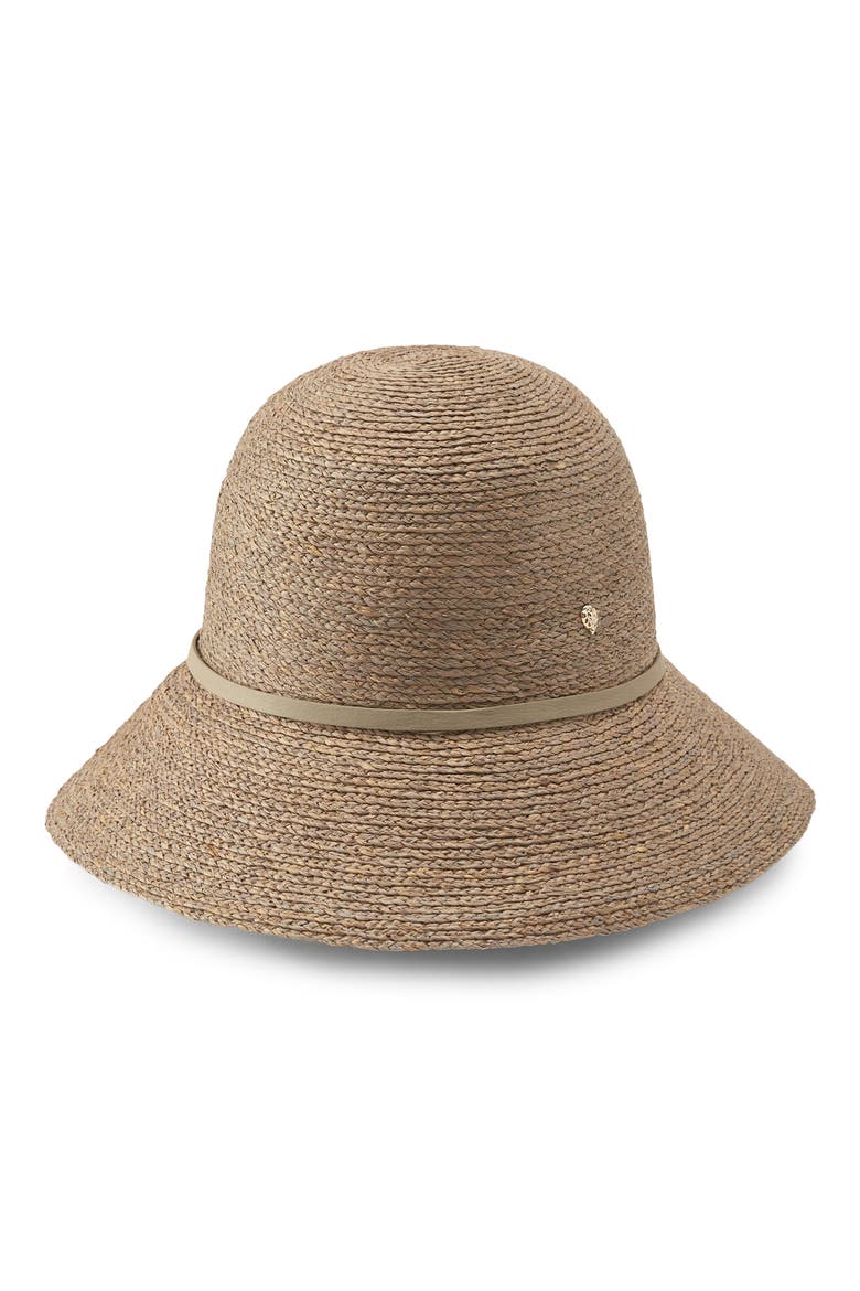 Packable Raffia Cloche Hat, Alternate, color, ECLIPSE MELANGE/ PUMICE
