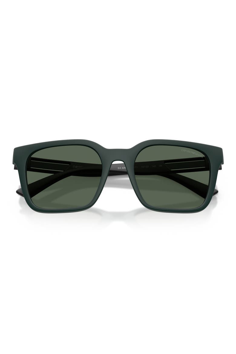 54mm Square Sunglasses, Alternate, color, MATTE PETROL / GREEN