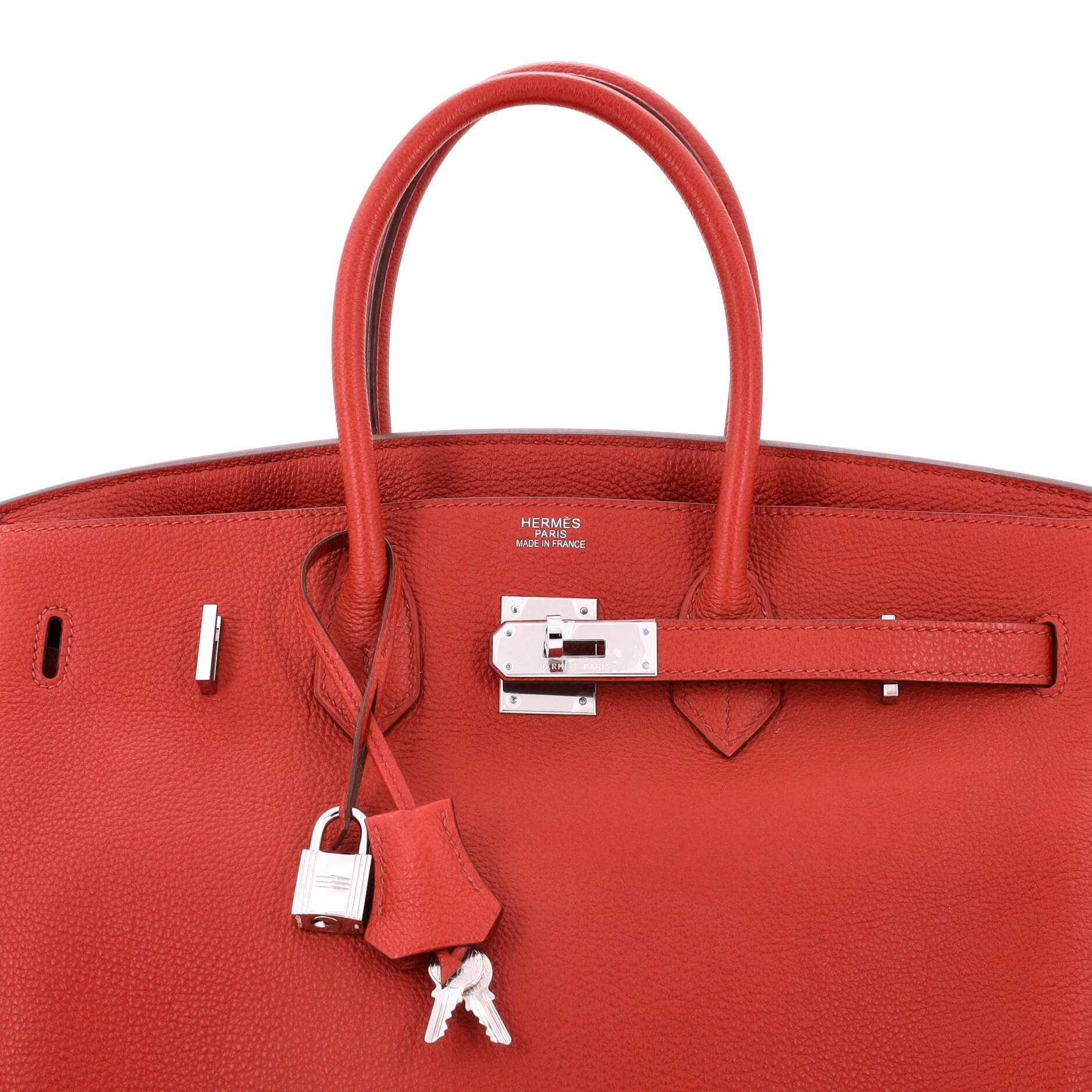 Pre-Owned Hermes Birkin Handbag Red Togo with Palladium Hardware 35, Alternate, color, 