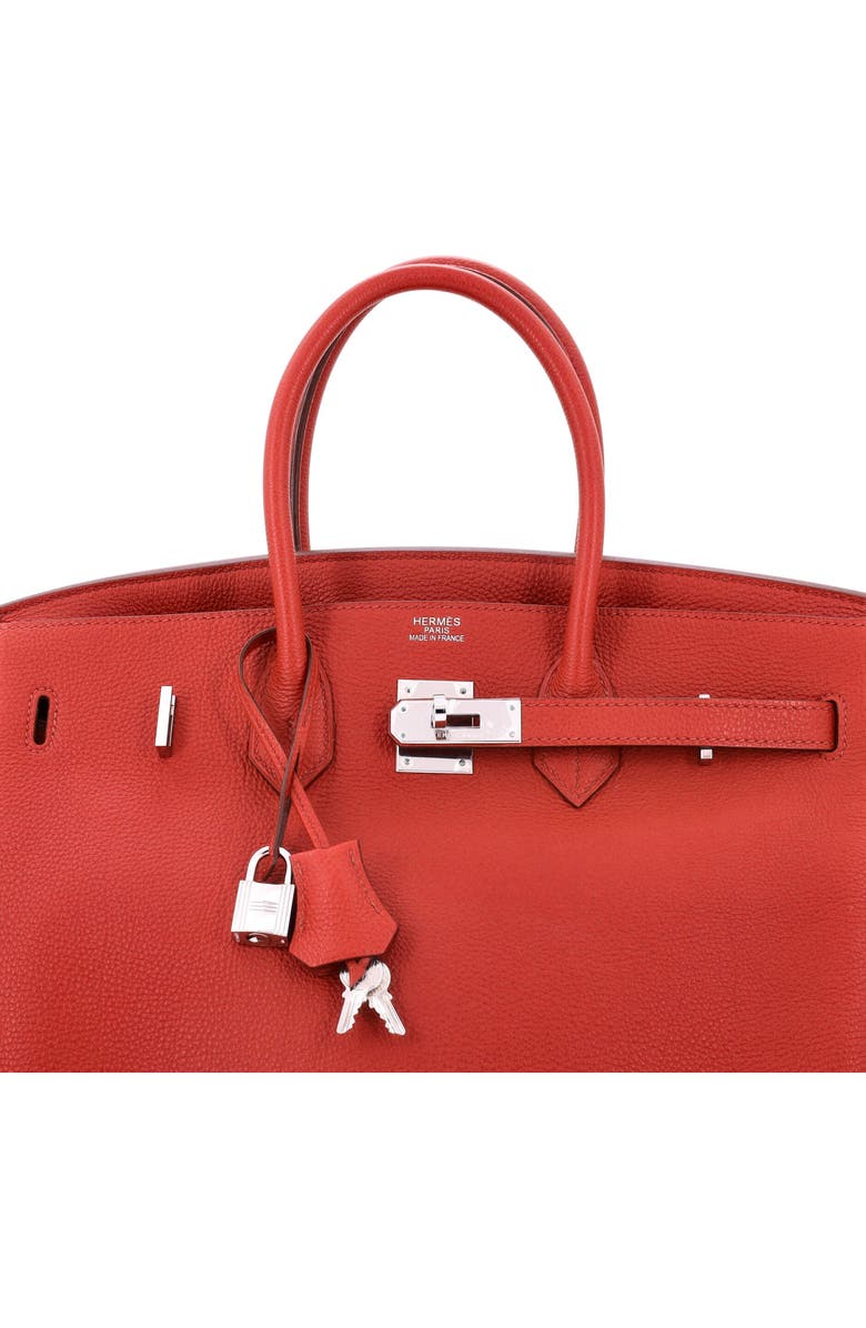 Pre-Owned Hermes Birkin Handbag Red Togo with Palladium Hardware 35, Alternate, color, Rouge Vif