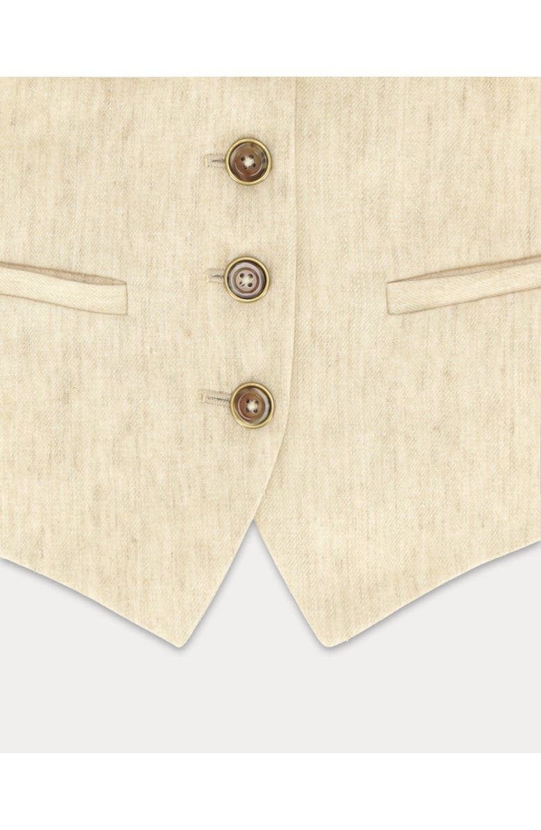 Fortela Demi Linen Vest, Alternate, color, Cream