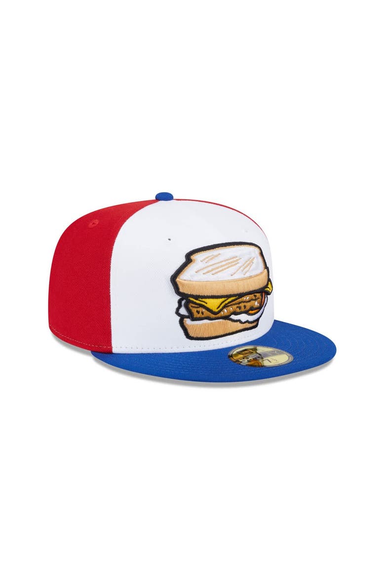 Men's New Era  Red Delmarva Shorebirds Theme Nights 59FIFTY Fitted Hat, Alternate, color, Red