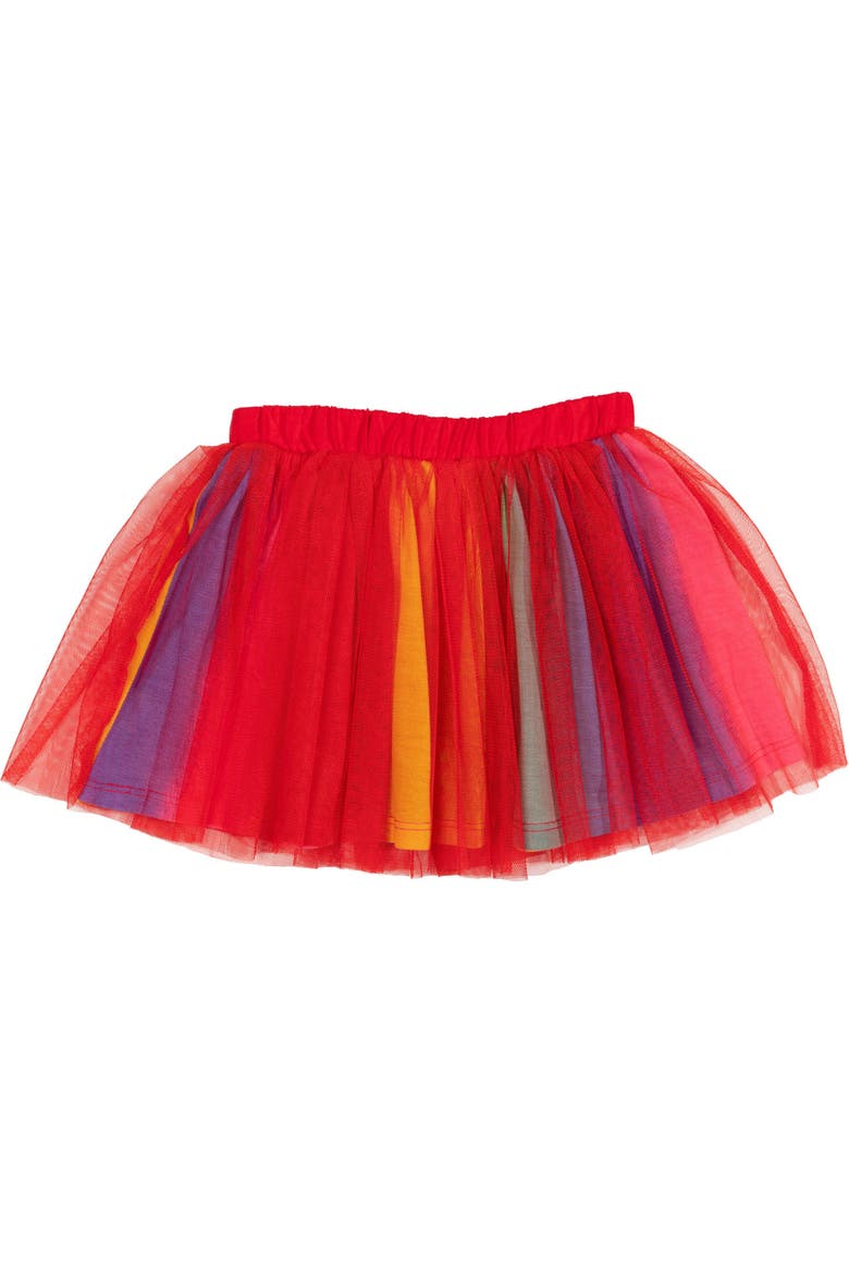 T-Shirt and Tutu Skirt Set, Alternate, color, Elmo Red Rainbow
