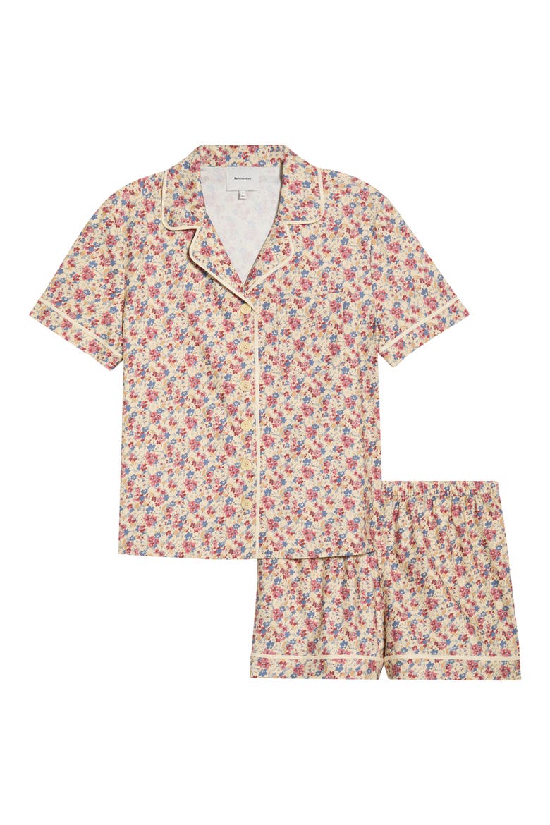 Blair Stretch Organic Cotton Short Pajamas, Main, color, EVELINE
