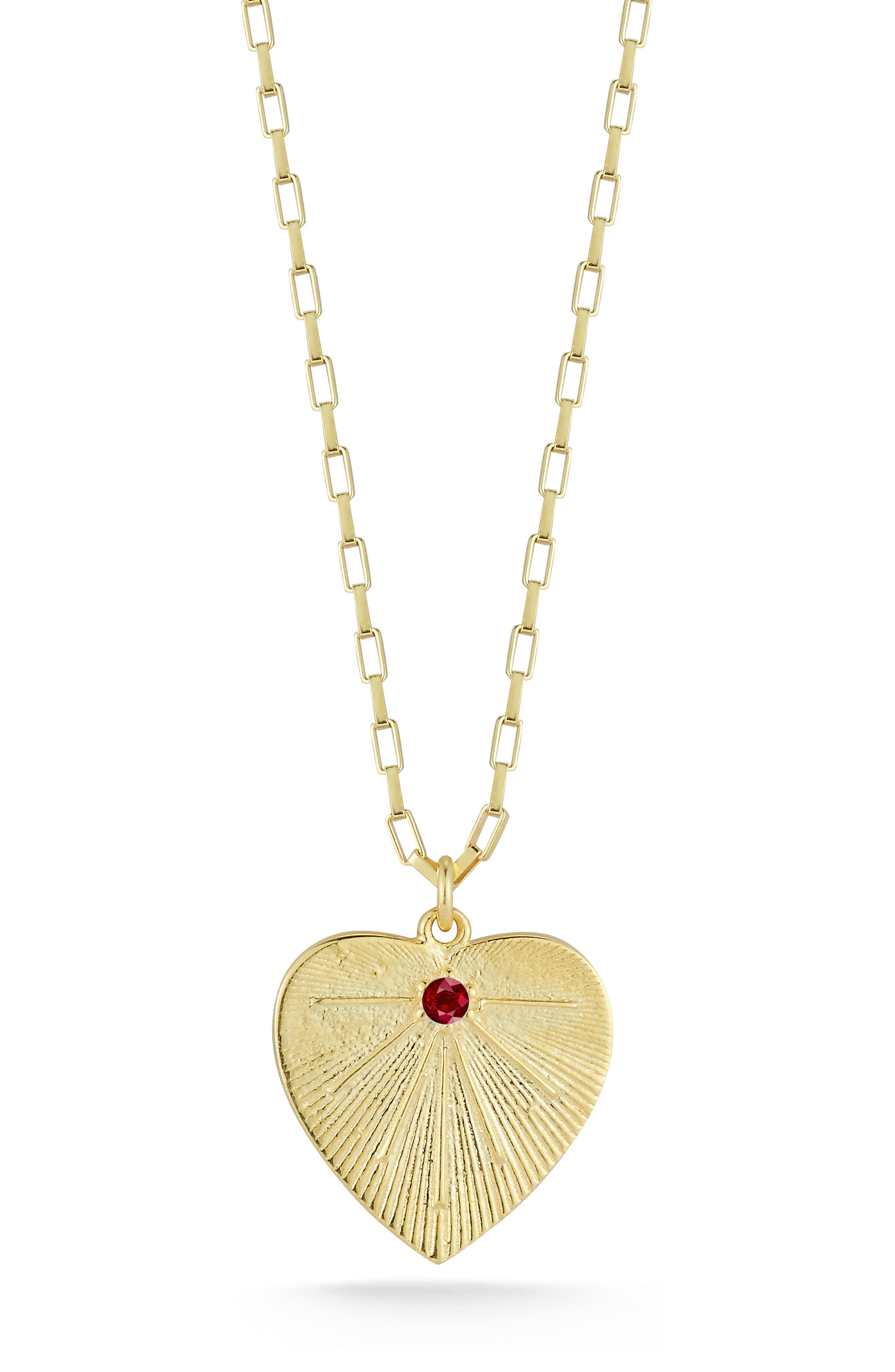 SPHERA MILANO 14K Gold Plated Sterling Silver Heart Pendant Necklace
