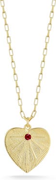 SPHERA MILANO 14K Gold Plated Sterling Silver Heart Pendant Necklace